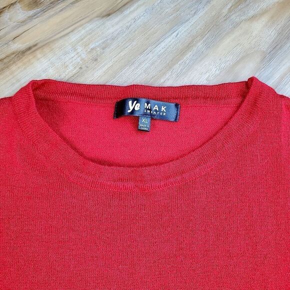 🔥Red Retro Style Short Sleeve Sweater XLarge - Picture 5 of 10